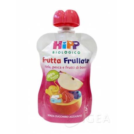 Hipp Frutta Frullata Mela Pesca Frutti di bosco Biologico 90g - Farmacia-flash.it
