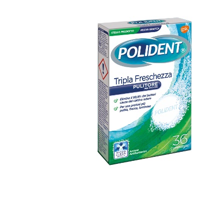 POLIDENT TRIPLA FRESCHEZZA 36 COMPRESSE - Farmacia-flash.it