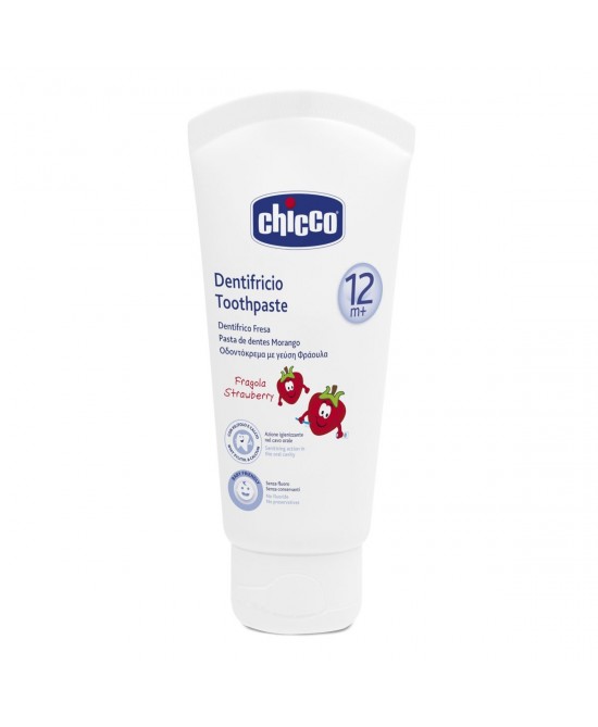CHICCO DENTIFRICIO FRAGOLA 50 ML 12M+ CON FLUORO - Farmacia-flash.it