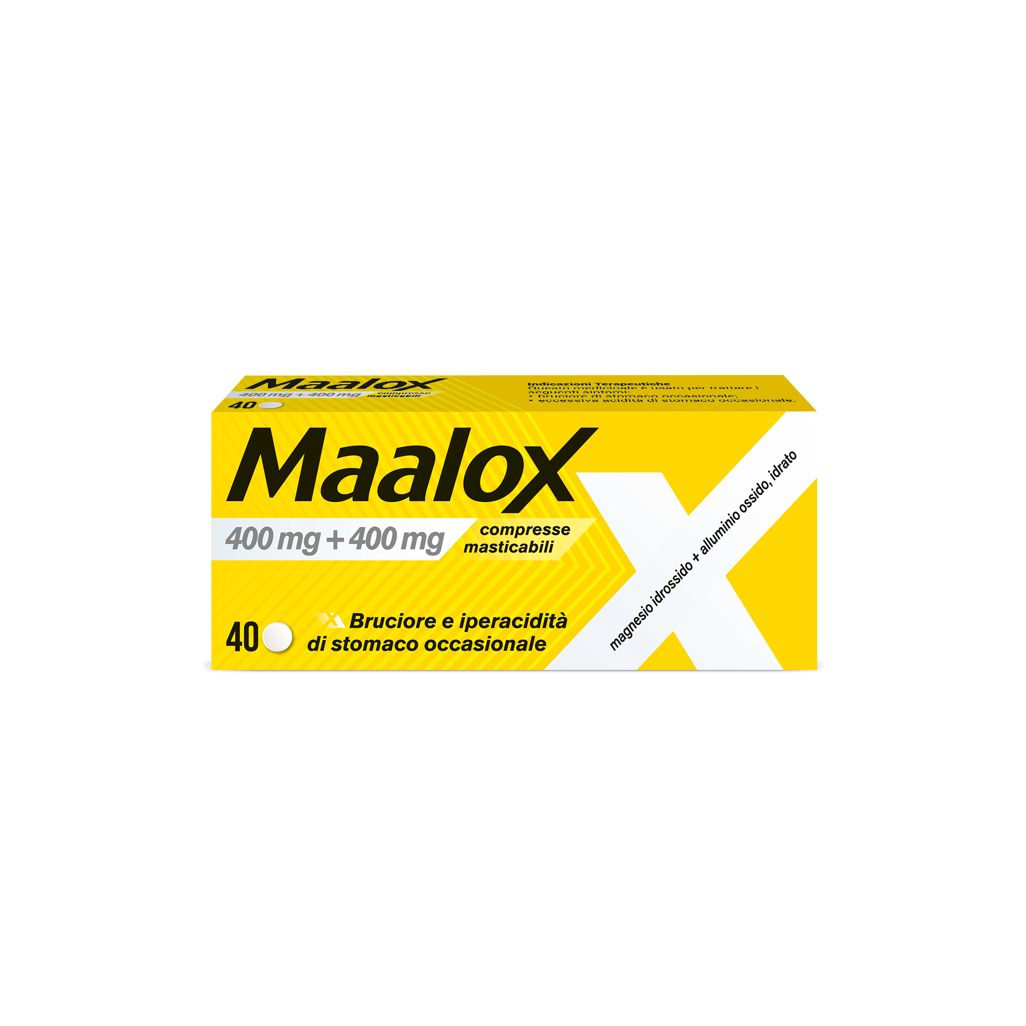 MAALOX*40CPR MAST 400MG+400MG - Farmacia-flash.it