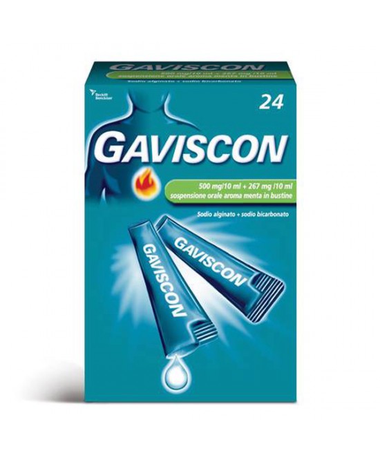 GAVISCON*24BUST 500+267MG/10ML - Farmacia-flash.it