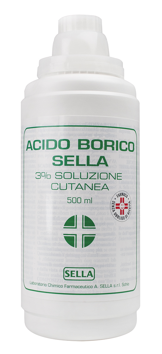 ACIDO BORICO SELLA*3% 500ML - Farmacia-flash.it