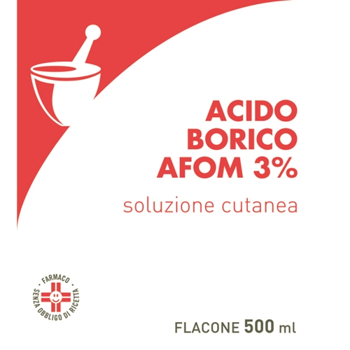 ACIDO BORICO AFOM*3% 500ML - Farmacia-flash.it