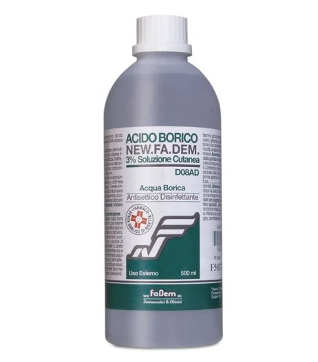ACIDO BORICO NEW F*3% FL 500ML - Farmacia-flash.it