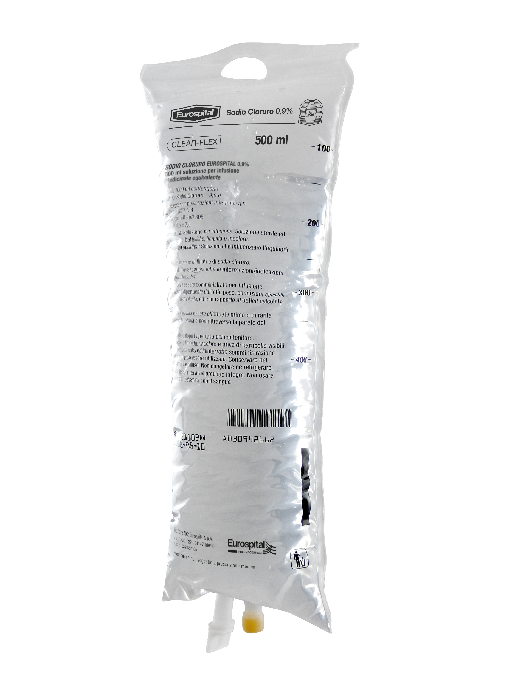 SODIO CLORURO EUROS*0,9% 500ML - Farmacia-flash.it