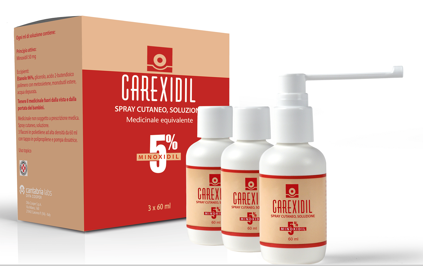 CAREXIDIL*3FL SOLUZ CUT 60ML5% - Farmacia-flash.it