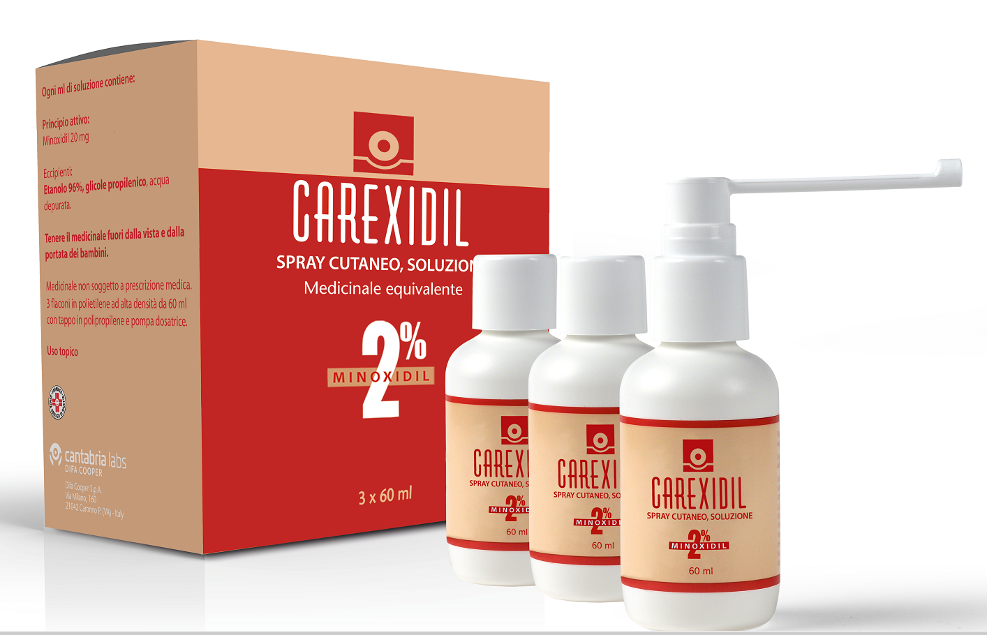 CAREXIDIL*3FL SOLUZ CUT 60ML2% - Farmacia-flash.it