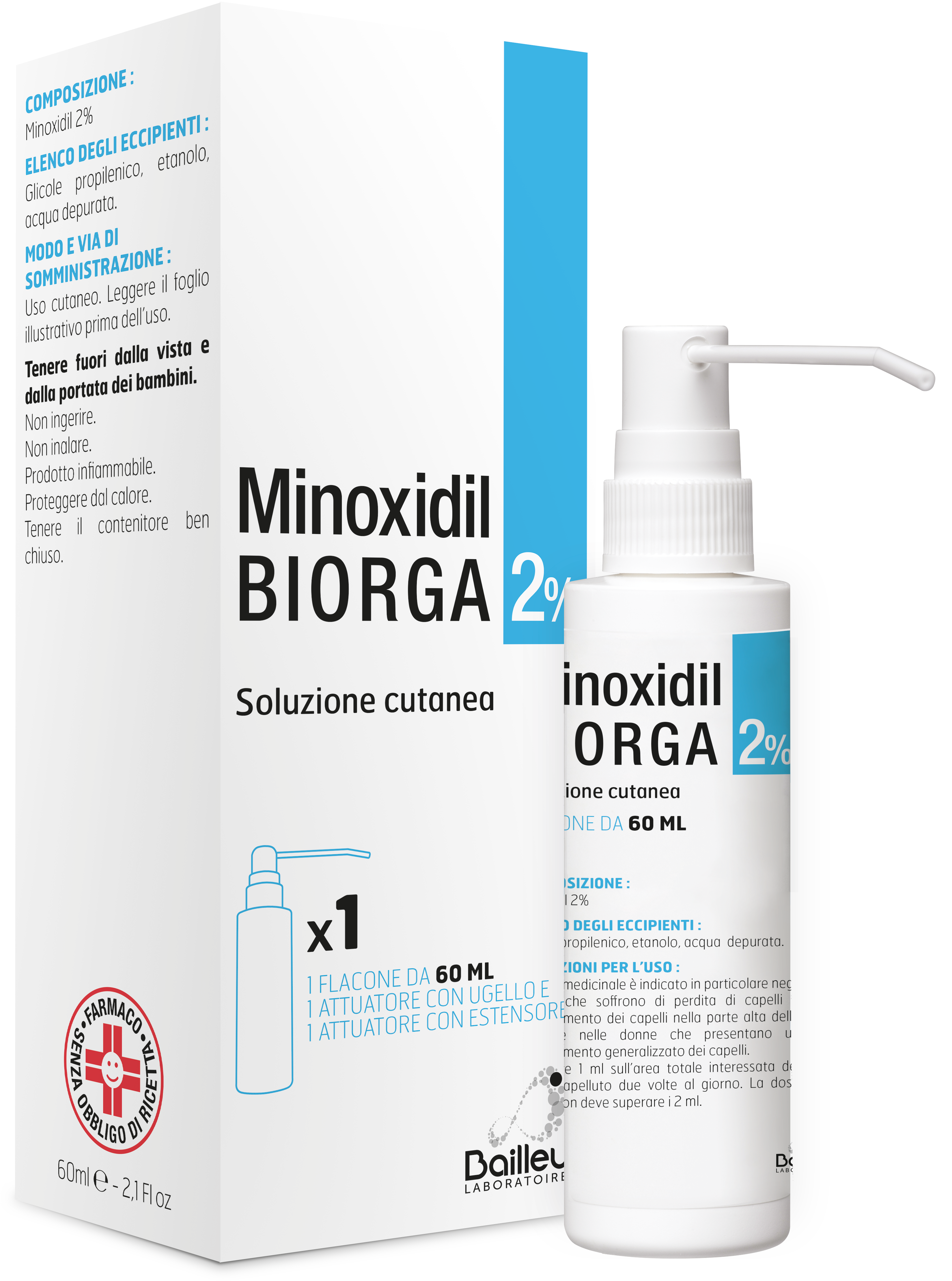 MINOXIDIL BIORGA*SOL CUT60ML2% - Farmacia-flash.it