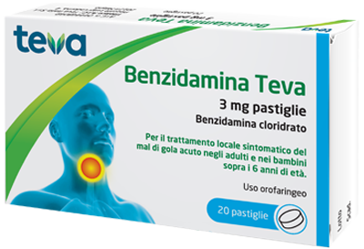 BENZIDAMINA TEVA*20PASTL 3MG - Farmacia-flash.it