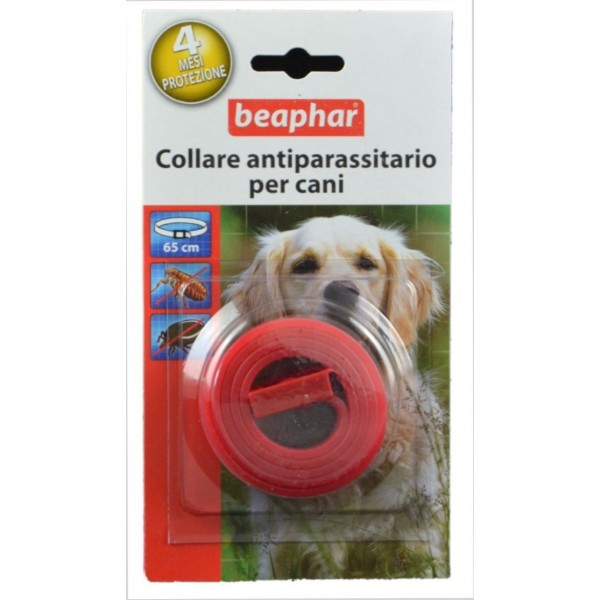 COLLARE ANTIPAR*ROSSO CANE65CM - Farmacia-flash.it