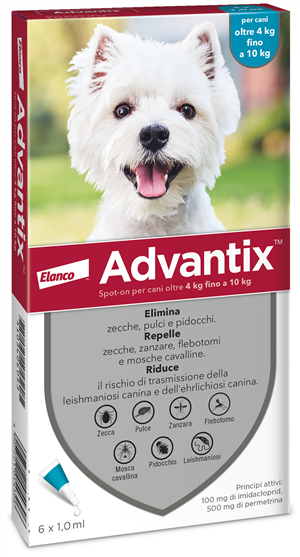 ADVANTIX SPOT ON*6PIP 4-10KG - Farmacia-flash.it