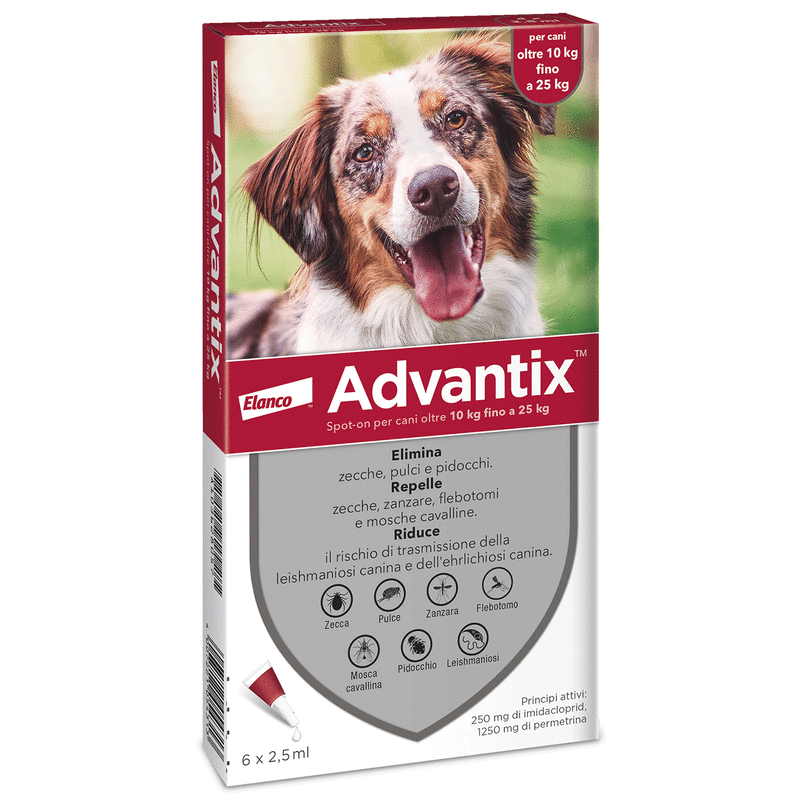 ADVANTIX SPOT ON*6PIP 10-25KG - Farmacia-flash.it