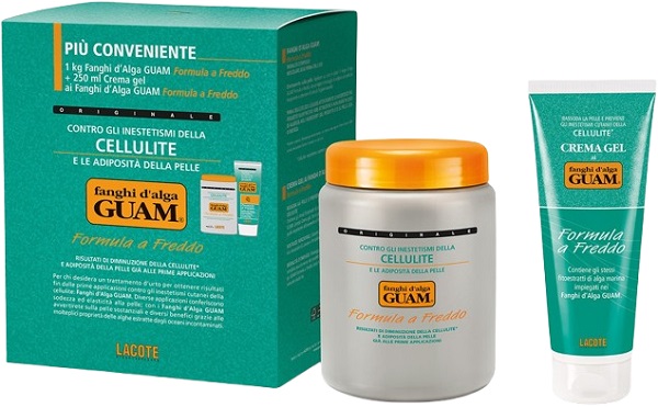 GUAM FANGHI D'ALGA CONFEZIONE CONVENIENZA FREDDA CON FANGHI D'ALGA GUAM 1 KG + CREMA GEL 250 ML FORMULA A FREDDO - Farmacia-flash.it