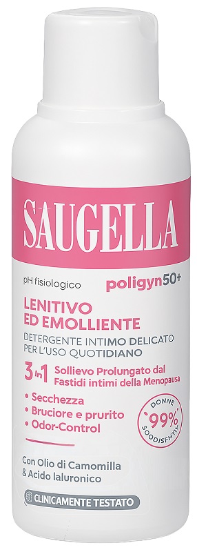 SAUGELLA POLIGYN 50+ DETERGENTE INTIMO LENITIVO ED EMOLLIENTE 250 ML - Farmacia-flash.it