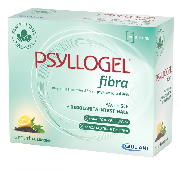 PSYLLOGEL FIBRA TE LIMONE 20 BUSTINE - Farmacia-flash.it