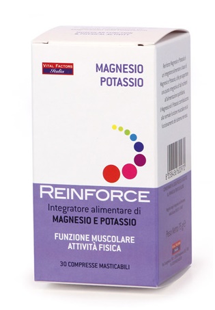 REINFORCE MAGNESIO + POTASSIO 30 COMPRESSE MASTICABILI - Farmacia-flash.it