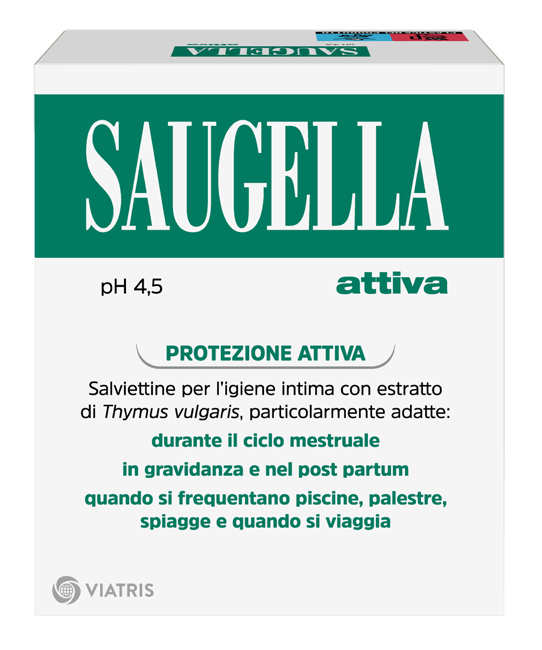 SAUGELLA ATTIVA SALVIETTINE DETERGENTI 10 BUSTINE - Farmacia-flash.it