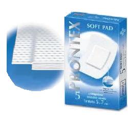 GARZA PRONTEX SOFT PAD COMPRESSA 5X7 CM 5 PEZZI - Farmacia-flash.it