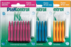 PLAKKONTROL SCOVOLINO CON MANICO MIDI 0,7 8 PEZZI - Farmacia-flash.it