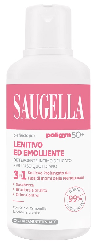 SAUGELLA POLIGYN 50+ DETERGENTE INTIMO LENITIVO ED EMOLLIENTE 500 ML - Farmacia-flash.it
