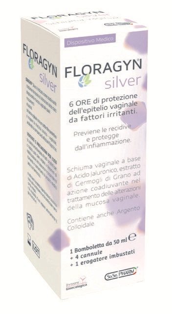 FLORAGYN SILVER SCHIUMA VAGINALE CON ARGENTO COLLOIDALE 50 ML - Farmacia-flash.it