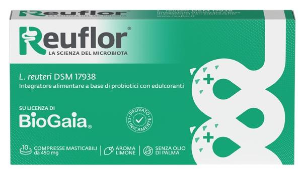 REUFLOR 10 COMPRESSE MASTICABILI AROMA LIMONE - Farmacia-flash.it