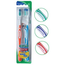 GUM SUPER TIP 463 COMPACT SPAZZOLINO MEDIO BONUS PACK 2 PEZZI - Farmacia-flash.it