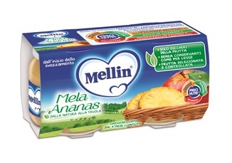 MELLIN OMOGENEIZZATO MELA ANANAS 100 G 2 PEZZI - Farmacia-flash.it