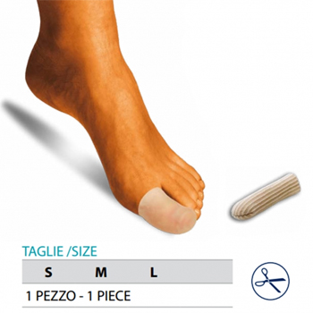 ORIONE OK PED G105 CAPPUCCIO PROTEGGI DITA GEL POLIMERO RIVESTITO TESSUTO S 1 PEZZO - Farmacia-flash.it