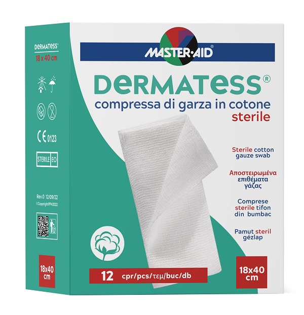 GARZA IDROFILA DERMATESS COT 18X40 12 PEZZI - Farmacia-flash.it