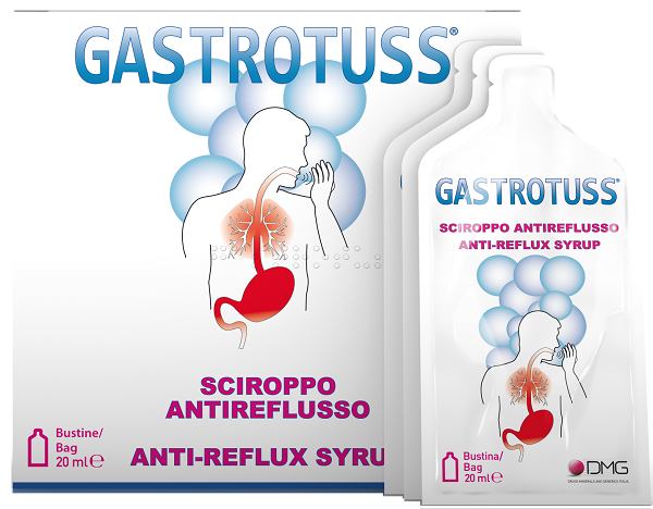 SCIROPPO ANTIREFLUSSO GASTROTUSS 25 BUSTINE MONODOSE 20 ML - Farmacia-flash.it