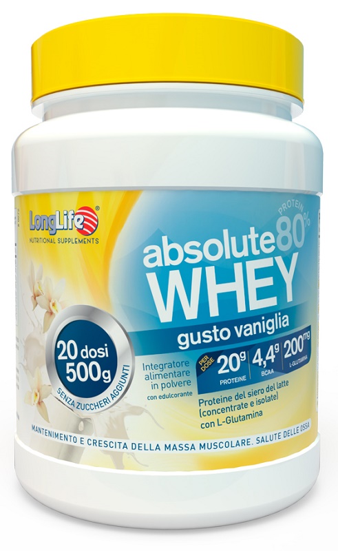LONGLIFE ABSOLUTE WHEY VANIGLIA 500 G - Farmacia-flash.it
