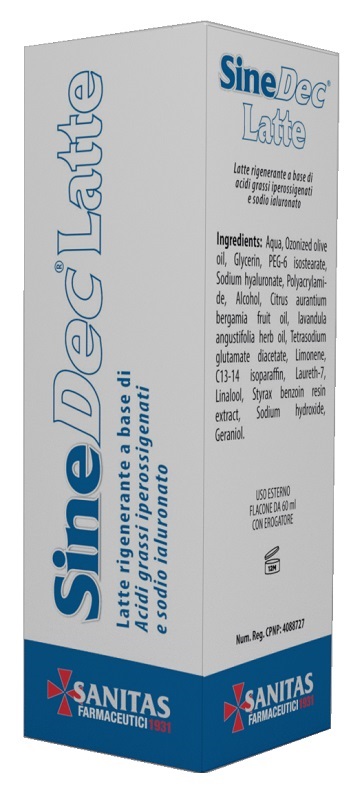 EMULSIONE PROFUMATA CONTENENTE OLIO OSSIGENATO PER PREVENZIONE E MEDICAZIONE DELLE ULCERE DA DECUBITO DI GRADO I SU PELLE INTEGRA SINEDEC LATTE 60ML - Farmacia-flash.it