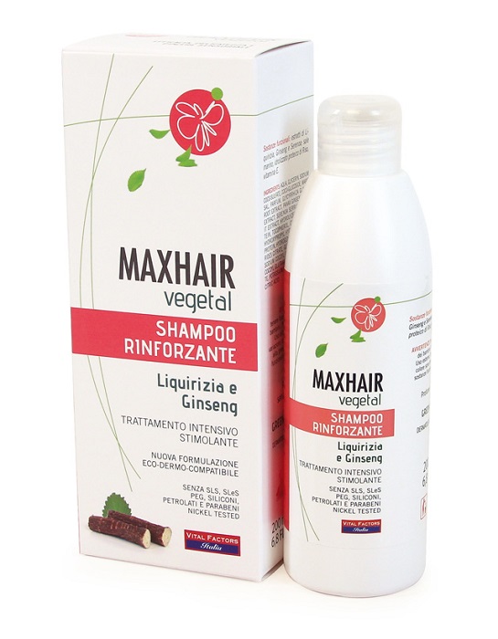 MAX HAIR VEGETAL SHAMPOO RINFORZANTE 200 ML - Farmacia-flash.it