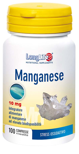 LONGLIFE MANGANESE 10 MG 100 COMPRESSE - Farmacia-flash.it