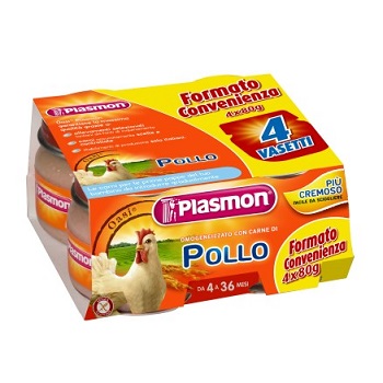 PLASMON OMOGENEIZZATO POLLO CON GIFT 4 X 80 G - Farmacia-flash.it