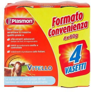 PLASMON OMOGENEIZZATO VITELLO 4 X 80 G - Farmacia-flash.it
