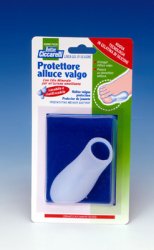 PROTETTORE ALLUCE VALGO REALIZZATO IN GEL DI SILICONE BIANCOSEMITRASPARENTE SAGOMATO PER AVVOLGERE LA PARTE DOLENTE E SENSIBILE DELL'ALLUCE IGIENEPIEDE 1 PEZZO - Farmacia-flash.it