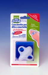 CUSCINETTO PER DITA A MARTELLO REALIZZATO IN GEL DI SILICONEBIANCO SEMITRASPARENTE SAGOMATA PER PROTEGGERE E DISTENDERE LE DITA CONTRATTE IGIENEPIEDE 2 PEZZI - Farmacia-flash.it