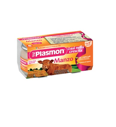PLASMON OMOGENEIZZATO MANZO 4 X 80 G - Farmacia-flash.it