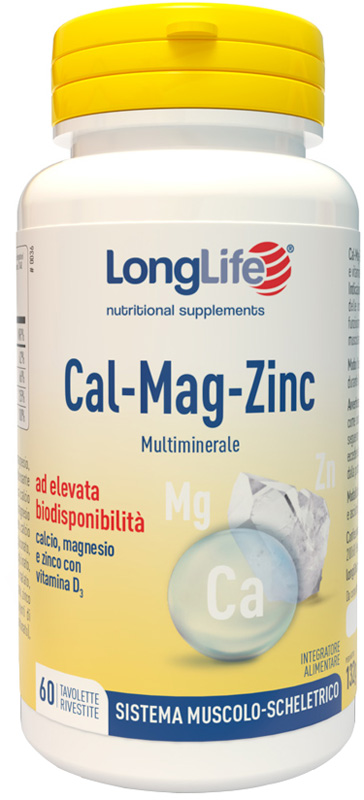 LONGLIFE CAL MAG ZINC 60 TAVOLETTE - Farmacia-flash.it