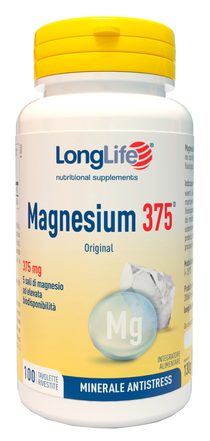LONGLIFE MAGNESIUM 375 ORIGINAL 375 MG 100 TAVOLETTE - Farmacia-flash.it
