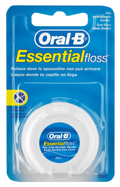ORALB ESSENTIALFLOSS FILO INTERDENTALE CERATO 50 METRI GUSTO MENTA - Farmacia-flash.it