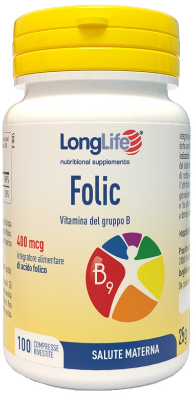 LONGLIFE FOLIC 400 MCG 100 COMPRESSE - Farmacia-flash.it