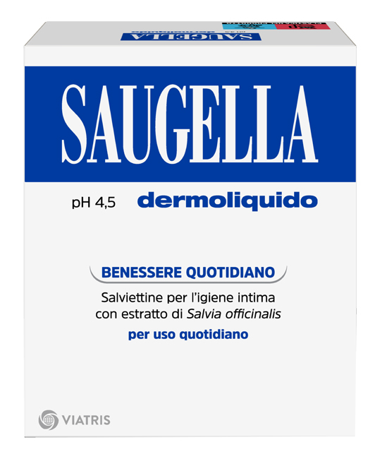 SAUGELLA DERMOLIQUIDO PH 4,5 SALVIETTINE IGIENE INTIMA BENESSERE QUOTIDIANO 10 PEZZI - Farmacia-flash.it