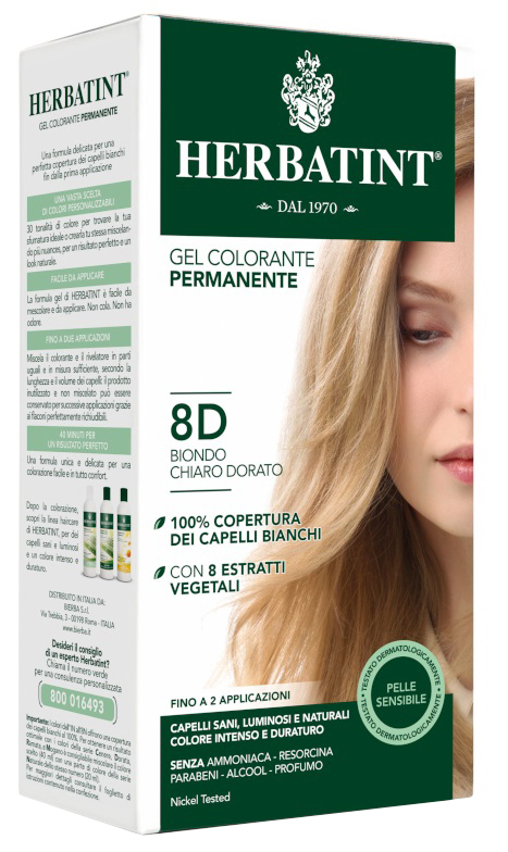 HERBATINT 8D BIONDO CHIARO DORATO 150 ML - Farmacia-flash.it