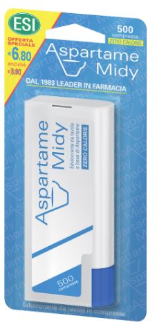 ESI ASPARTAME MIDY 500 COMPRESSE CON DISPENSER - Farmacia-flash.it