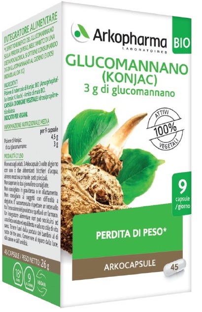 ARKO CAPSULE GLUCOMANNANO 45 CAPSULE - Farmacia-flash.it