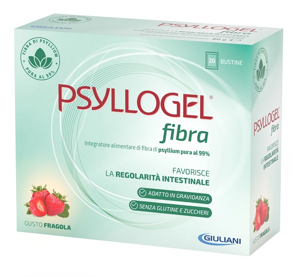 PSYLLOGEL FIBRA FRAGOLA 20 BUSTINE - Farmacia-flash.it