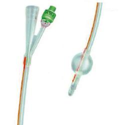 CATETERE FOLEY IN SILICONE TRASPARENTE A 2 VIE CON PALLONCINO 5-10ML DIAMETRO CH14 4,66MM LUNGHEZZA 40CM - Farmacia-flash.it